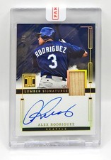 2024 Panini Impeccable Lumber Signatures Alex Rodriguez Gold His Jersey # 3/5