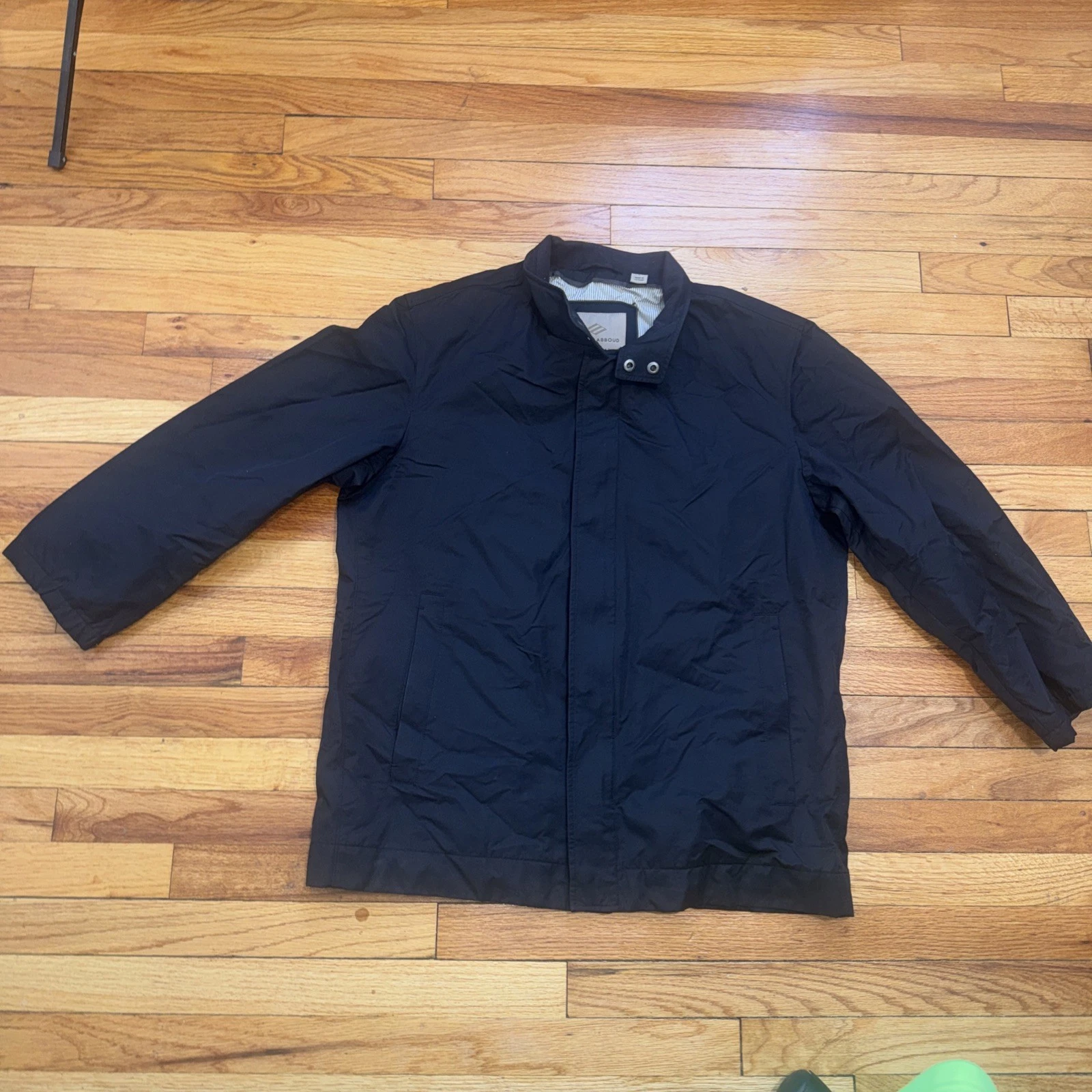 Joseph Abboud Outerwear Men’s Sz Large Black Full-Zip Jacket Windbreaker Coat