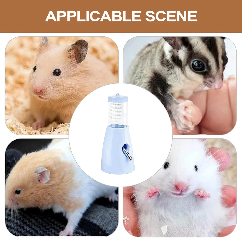 Dispensador de agua para botella de agua para hámster con soporte para hurón animales pequeños rata Foto 2 de 4