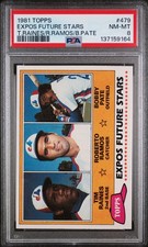 1981 TOPPS #479 EXPOS FUTURE STARS ROOKIE RC PSA 8