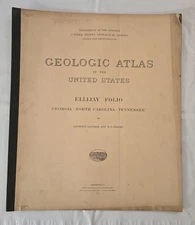 Antique 1913 USGS Geologic Folio #187 Ellijay GA NC TN Original Atlas Maps