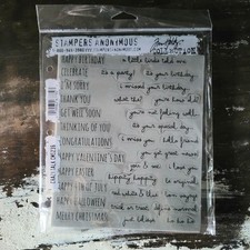 Tim Holtz Stampers Anonymous Crazy Talk CMS236 Cling Stamps Cardmaking