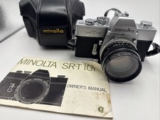 Minolta SRT 101 35mm SLR Film Camera  MC Rokkor PF 55mm F1.7 Lens