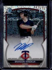 2023 Bowman Draft Brandon Winokur Chrome Auto Sparkle Refractor 1st #/71 Twins