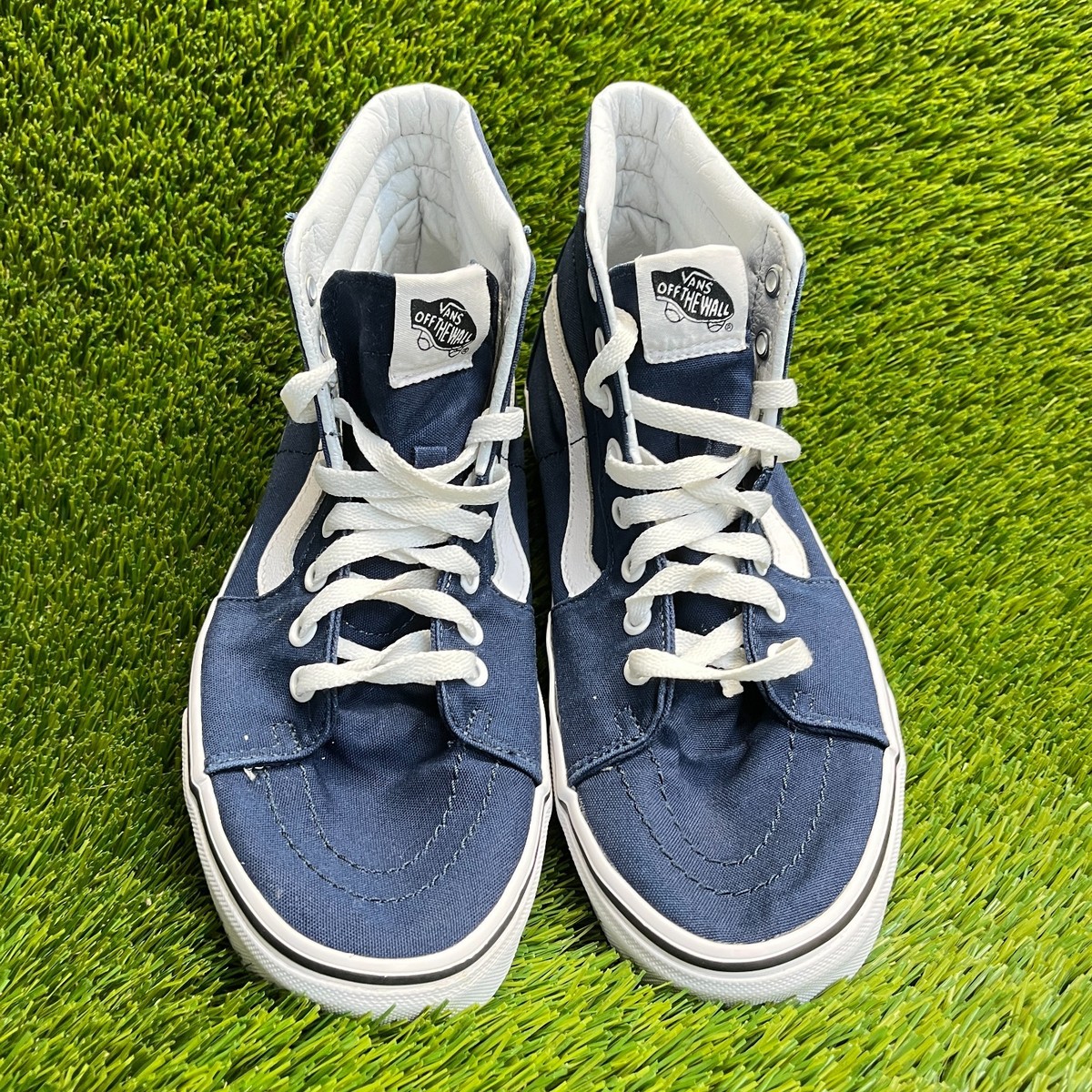 Vans Sk8-Hi Mens Size 8.5 Blue White Athletic Skateboard Walking