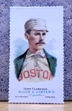 BASEBALL CARD 1977 RETRO REPRINT ALLEN & GINTER JOHN CLARKSON BOSTON BEANEATERS