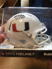 willis mcgahee auto mini helmet miami university prime time certified