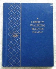 WHITMAN ALBUM #9424 WALKING LIBERTY HALVES (1941 - 1947)  NO COINS