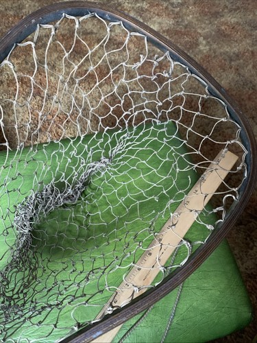 Vintage USA Cortland Quality Beautiful Wood Fishing Net 23 1/2" Long It Floats - Picture 6 of 11
