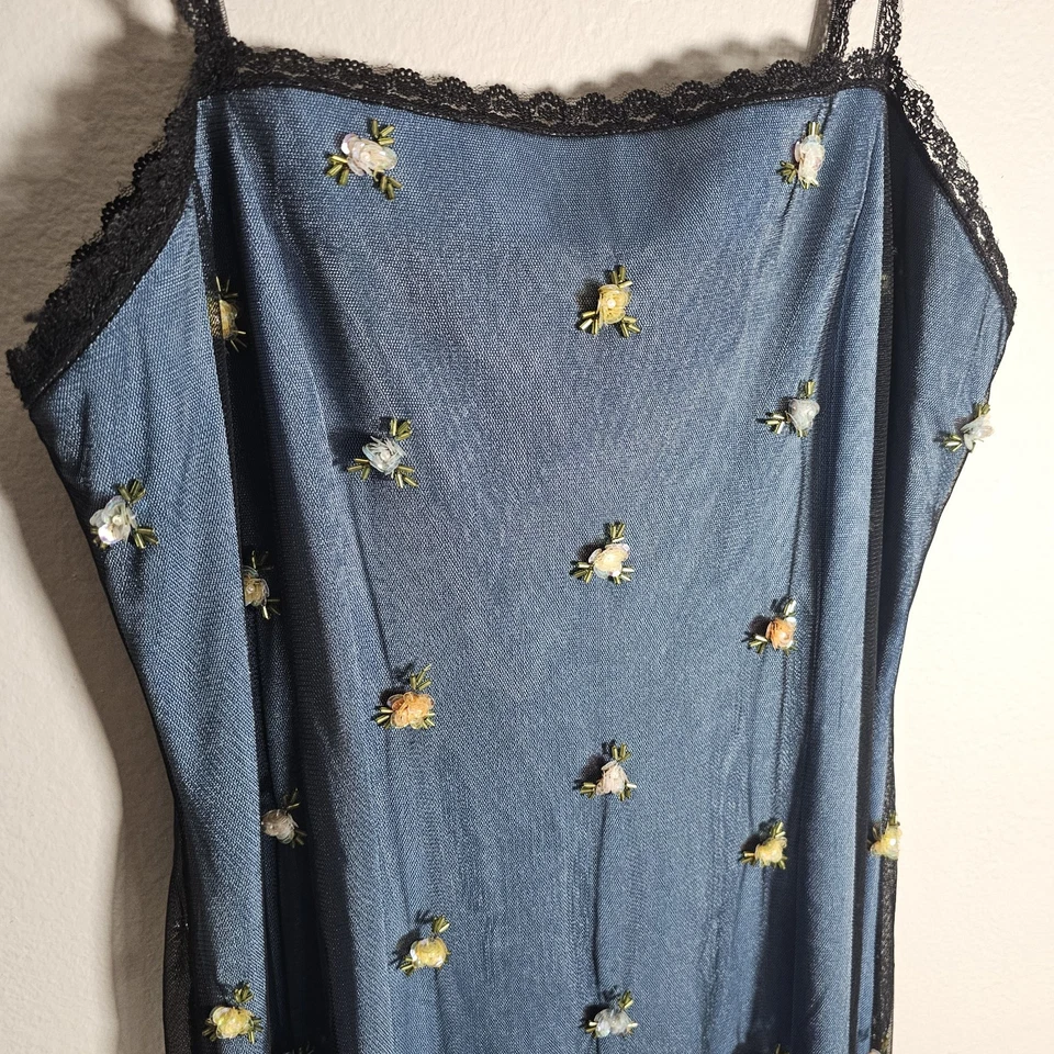 VTG Papell Boutique Sequin Dress Size 10 Y2k Whimsigoth Fairy Grunge Romantic - Image 2 of 4