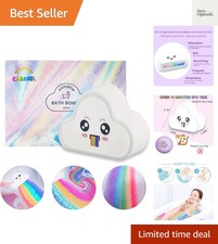 Rainbow Bath Bomb Gift Set, Organic Natural Rainbow Cloud SPA Bath Bombs fo...