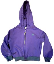 Vintage 1970s hang ten Toddler Full Zip Hooded Sweatshirt Jacket 4T Purple