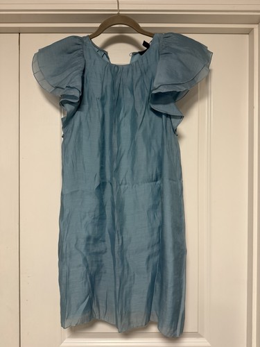 BCBGMaxAzria, blue flutter sleeve shift dress, Women’s Size XS