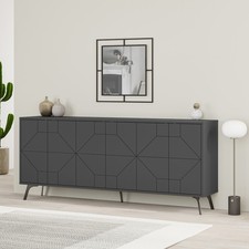 DUNE Console 181 cm 6 Door Sideboard with Metal Legs