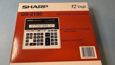 Sharp QS2130 12-Digit LCD Compact Desktop Calculator New