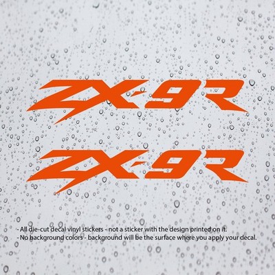 2x) ZX-9R ZX9R Decal Vinyl Stickers for Ninja Motorbike Motorcycle