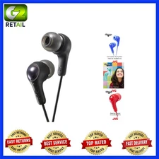 Gumy Black In-Ear Headphones - Powerful Sound, Comfort Fit, & Included Extras