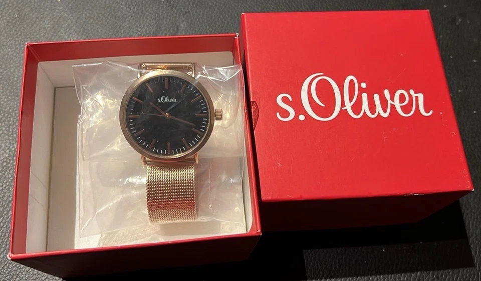 s.Oliver Watch SO-3327-MQ Reloj Mujer Acero Inoxidable Oro Rosa Reloj Pulsera Malla Foto 4 de 4