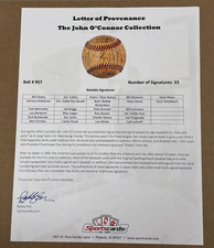 JOHN O'CONNOR COLLECTION 1950'S & 60'S SIGNED BASEBALL #1590 ALSTON ZIMMER WERT