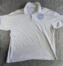 Vintage Satellite Beach Florida Fire & Rescue Polo Shirt Made In USA Distressed