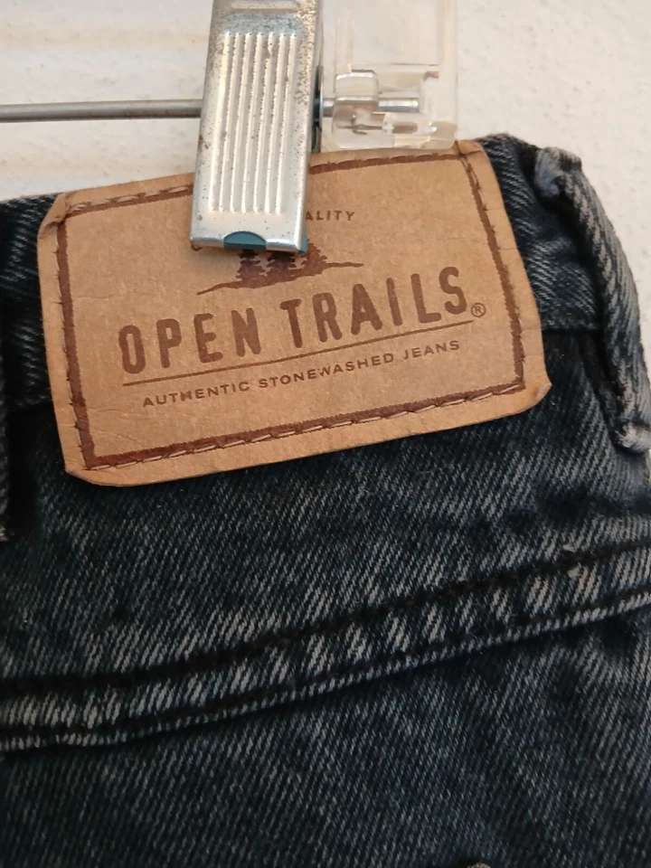 Vintage Men's Open Trails Authentic Stonewashed Jeans Black Relaxed Fit 34 X 34 - Image 4 of 4