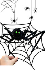 Handcrafted Black Spider with LED light hair band in Halloween season
