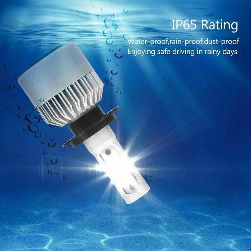 AUDI A4 1999+ Juego de faros 2x H7 LED 6500K Bombillas BLANCO PURO +501 Foto 4 de 4