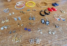 Assorted Costume Jewelry bracelets and earrings 