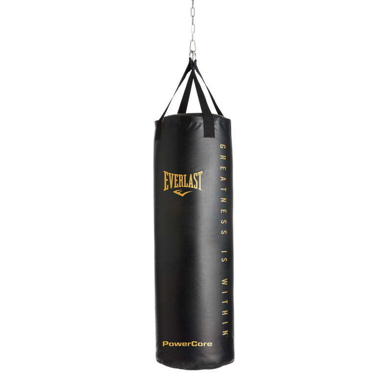 Heavy Bag Mixed Fillers Synthetic Natural Fibers Made Leather Black Gold 82  Lb