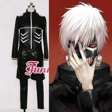 NEW Tokyo Ghoul Anime Cosplay Costume Ken Kaneki Battle Suit Carnival Show Event