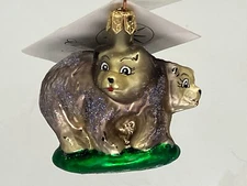 Vintage NEW Christopher RADKO 1999 PETITE BEARS 99-941-0 Glass Ornament Poland