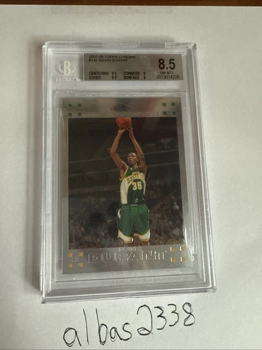 2007-08 Topps Chrome - Kevin Durant #131 (RC) Rookie BGS 8.5