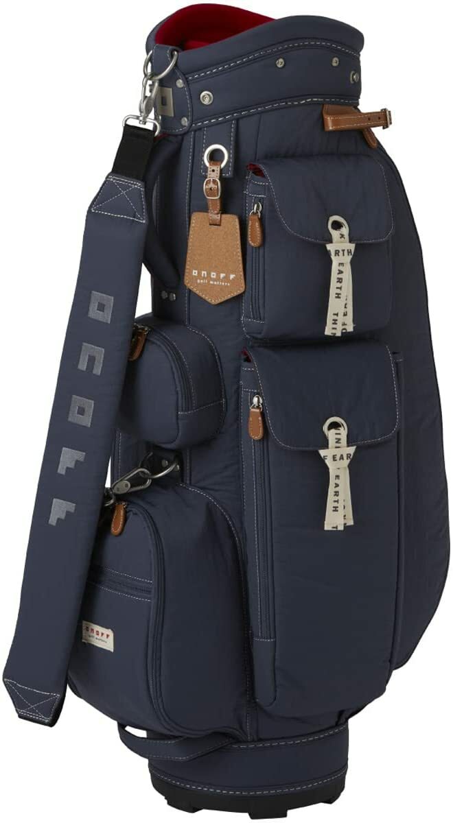 ONOFF Golf Ladies Cart Caddy Bag LOGO RIBBON 8.5 x 46 Inch 2.5kg Navy