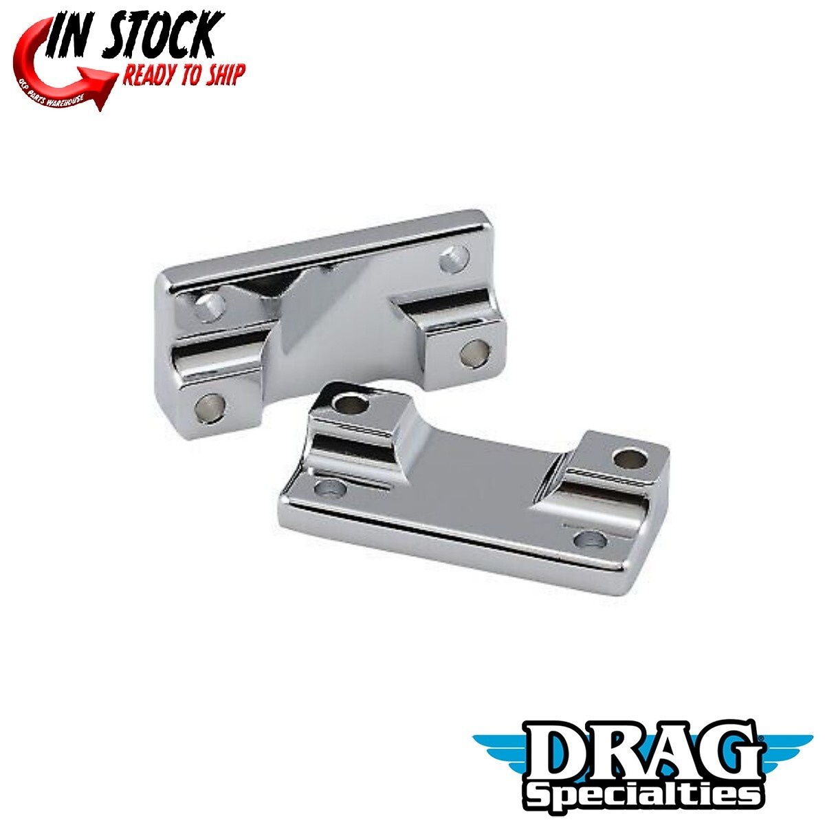 Drag Specialties DS-222128 Chrome Fender-to-Fork Adapter for 80-13