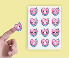 x24 Colourful Heart Envelope Seal Craft Vinyl Stickers cr935