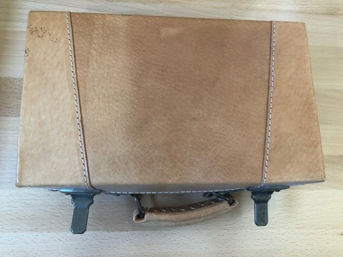 Retro Pier One Imports Tan leather Bag 
