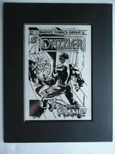 MARVEL COMICS DAZZLER # 23 FRANK SPRINGER FLAME COVER PRODUCTION ART  1st app ??
