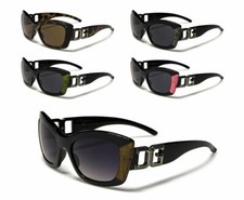 CG Eyewear Sunglasses Cat Eye Fashion Plastic Frames Dark  Brown Lenses Women.