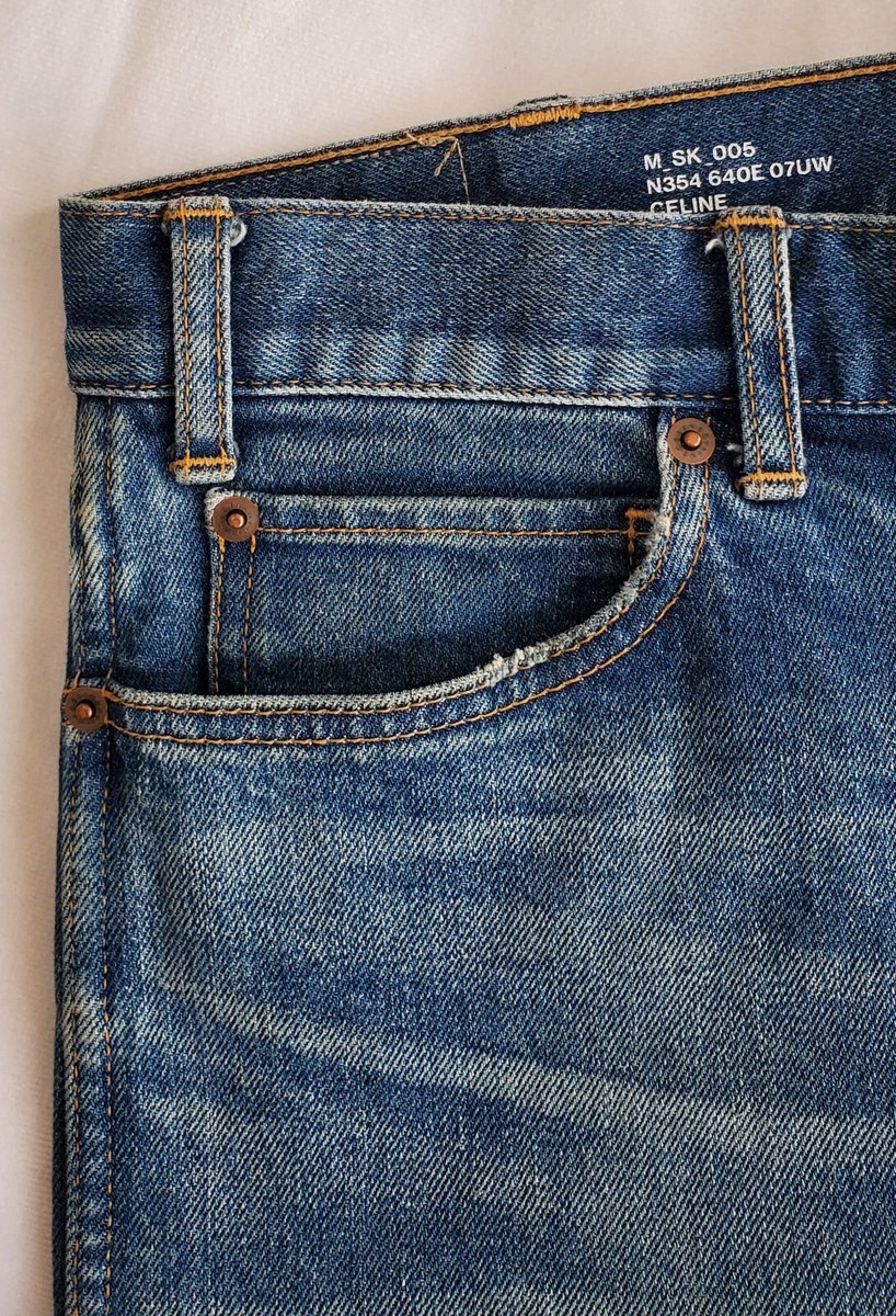 CELINE M-SK-013 N354114T08TU SKINNY DENIM BLUE JEANS MEN SZ CELINE M-SK-013 N354114T08TU SKINNY DENIM BLUE JEANS MEN SZ