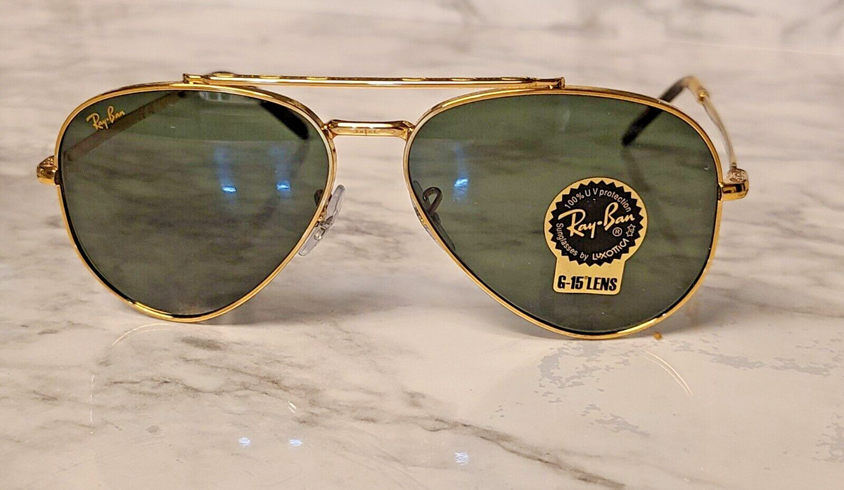 タグ付き Ray-Ban Aviator サングラス ゴールド ヴィンテージ Ray Ban New Aviator Unisex Gold Sunglasses RB3625 9196/31 | eBay