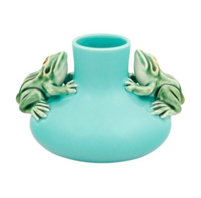 Frösche - kleine Vase zwei Frösche von Bordallo Pinheiro Made in Portugal besonderes Geschenk