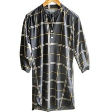 The Royal Standard Collection Shift  Tunic Dress Plaid Casual Black Medium