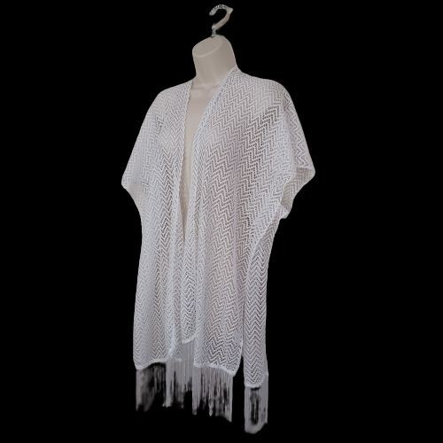 Ardene Women's White Crochet Tunic Beach Wear Swim Suit Coverups Mini