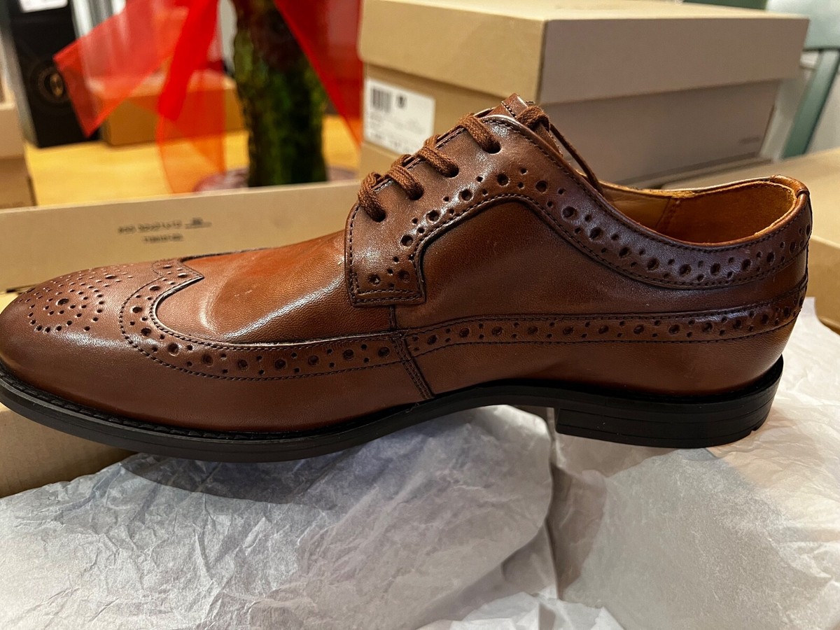 Clarks Ronnie Limit, British Tan Leather, Mens size 7.5 M, New in