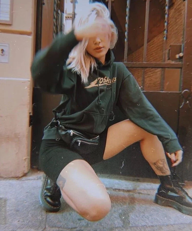 Brandy Melville black Acid Wash Christy Los Angeles lighting