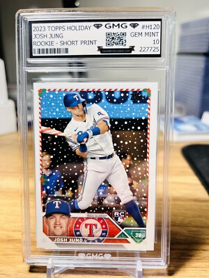 2023 Topps Holiday Josh Jung Rookie Short Print SP GMG Graded 10
