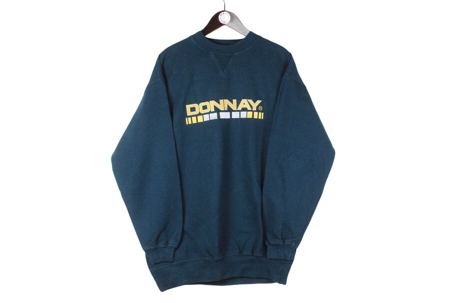 Vintage Donnay Sweatshirt Size XL Blue Crewneck Pullover Jumper