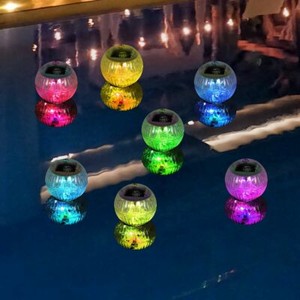 Solaire extérieur LED Lumières flottantes Garden Pond Pool Lampe Rotation Couleur Changement US