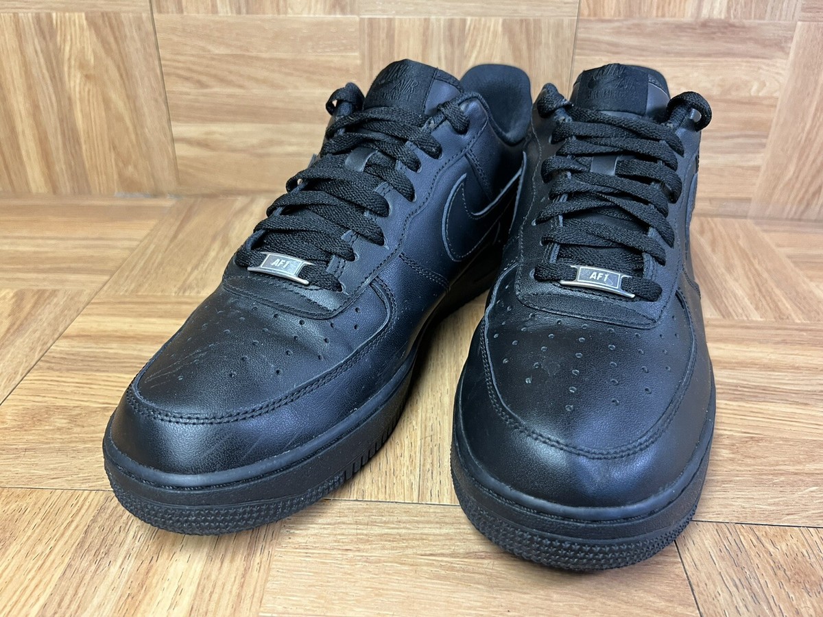RARE🔥 Nike Air Force 1 Black Leather Low '07 Men's Shoes Sz RARE🔥 Nike Air Force 1 Black Leather Low '07 Men's Shoes Sz