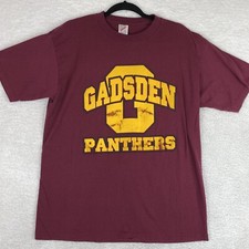 Vintage Made USA T Shirt Maroon Jerzees Large Gadsden Panthers New Mexico
